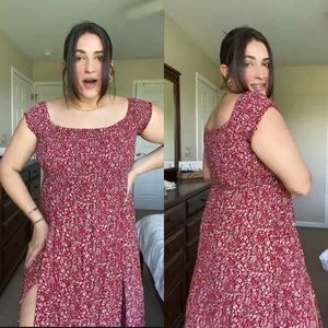 Smocked Floral Dress